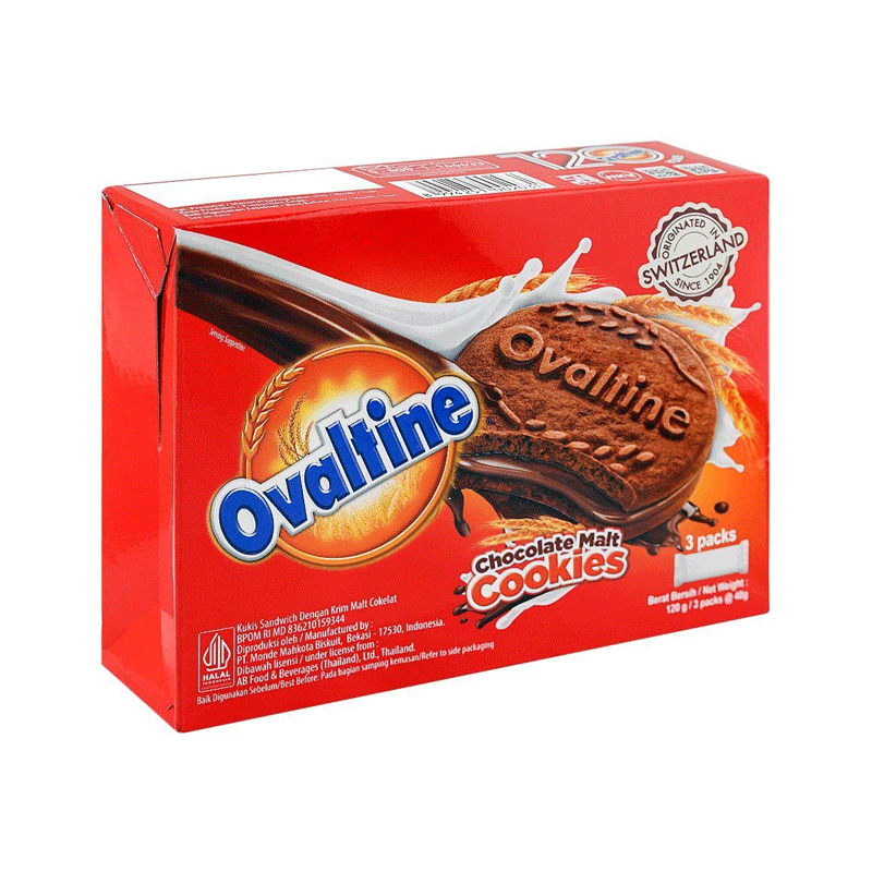 OVALTINE CHOCOLATE MALT COOKIES 3`S 120GM